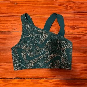 Nike Women's Teal and Silver Sports Bra